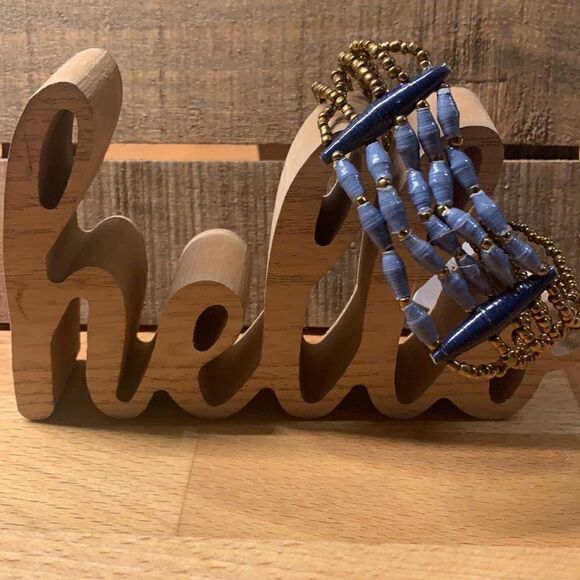 NWT 31 Bits Recycled Paper Bead Bracelet - Picture 2 of 4